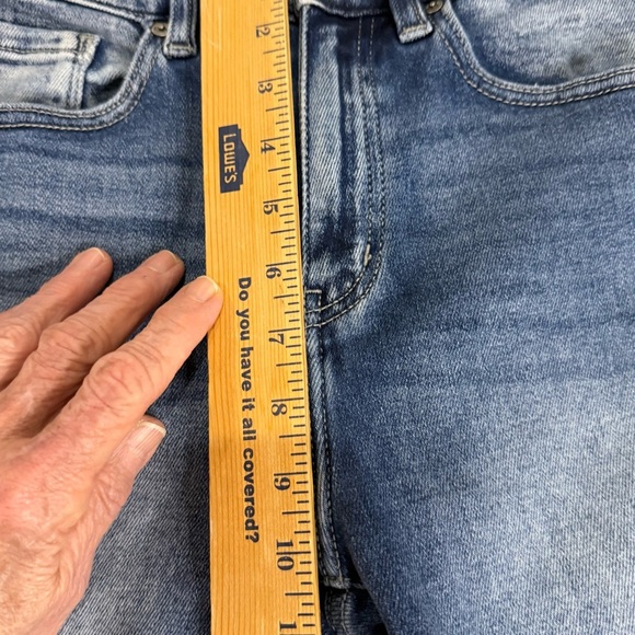 KanCan Distressed Skinny Jeans High Rise Raw Hem Light Wash Women’s Size 7/27 - Picture 7 of 16